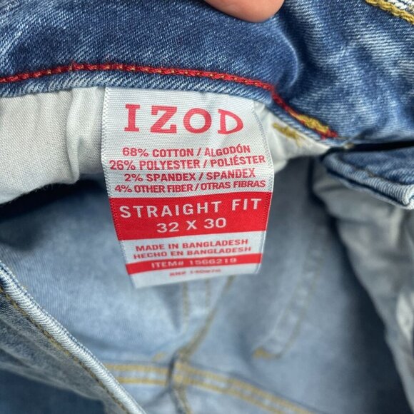 NWOT Izod Men's 32x30 Saltwater Jeans Straight Fit Blue Denim - Picture 6 of 7